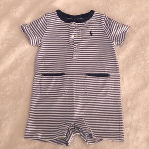 Ralph Lauren Cotton Blue Stripe Shortall
